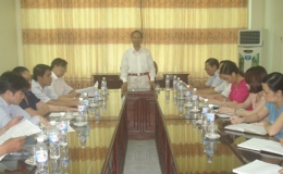 Họp bàn kế hoạch tham gia Hội chợ Thương mại Việt - Lào năm 2013