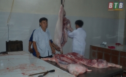 Thẩm định cơ sở giết mổ thịt lợn trên địa bàn xã Minh Tân