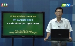 Lịch phát sóng dạy học trực tuyến trên Báo Thái Bình điện tử, Đài Phát thanh – Truyền hình Thái Bình từ ngày 15/6 – 20/6