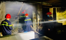 Cháy lớn tại chợ Bàng, xã Thụy Xuân