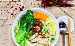 Cách nấu mì gà rau cải cho cuối tuần