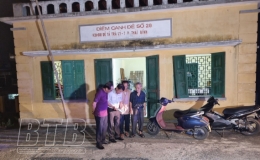 Kiểm tra công tác ứng phó với lũ trên sông Trà Lý