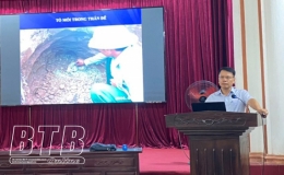 Vũ Thư: Tập huấn kỹ năng xử lý cấp bách khi phát hiện sự cố đê điều
