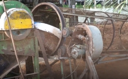 Chế máy nghiền vỏ dừa