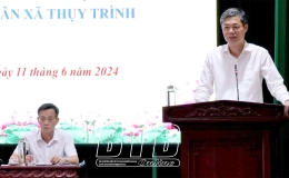 Chủ tịch UBND huyện Thái Thụy tiếp xúc, đối thoại với nhân dân xã Thụy Trình