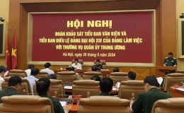 Đoàn Tiểu ban Văn kiện và Tiểu ban Điều lệ Đảng làm việc với Quân ủy Trung ương