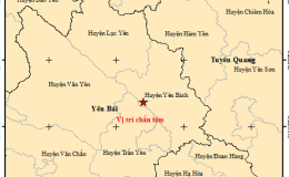 Động đất 3 độ Richter tại Yên Bái