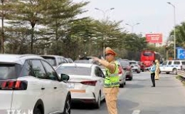 Phân luồng giao thông và tổ chức hướng đi cho các phương tiện phục vụ công tác đối ngoại