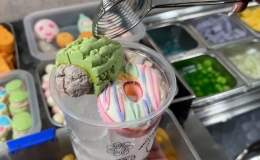 Lạ mắt với trà sữa topping 'thịt kho trứng'