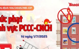 Mức phạt hành chính đối với lĩnh vực phòng cháy từ ngày 1-7-2025