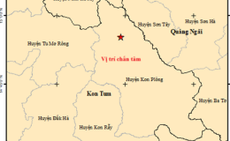 Xảy ra động đất có độ lớn 3.8 tại Kon Tum