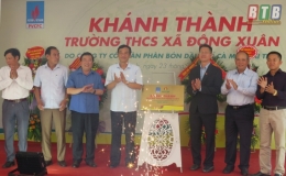 Trường THCS Đông Xuân khánh thành công trình nhà lớp học và phòng chức năng