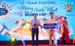 BIDV chi nhánh Thái Bình: Trao giải chương trình tiết kiệm dự thưởng "Mừng sinh nhật, đón World Cup”