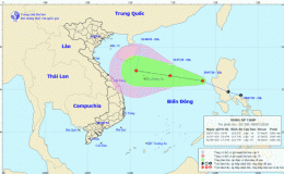 Tin về vùng áp thấp trên biển Đông