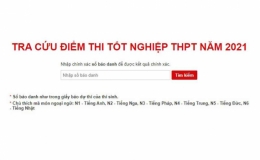 Công bố điểm thi tốt nghiệp THPT năm 2021 đợt 1
