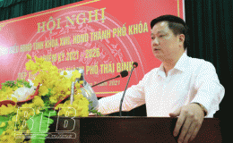 Đồng chí Phó Bí thư Tỉnh ủy, Chủ tịch UBND tỉnh tiếp xúc cử tri tại thành phố Thái Bình
