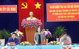 Bộ Chính trị công bố quyết định kiểm tra thực hiện Nghị quyết của Đảng tại Cà Mau