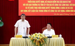 Công bố Quyết định kiểm tra đối với Ban Thường vụ Tỉnh ủy Yên Bái