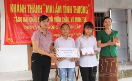 Khánh thành mái ấm tình thương tặng 2 trẻ em mồ côi