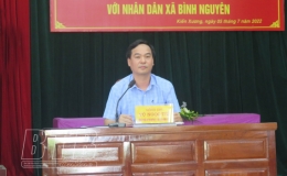 Kiến Xương: Tiếp xúc, đối thoại giữa Bí thư Huyện ủy với nhân dân xã Bình Nguyên