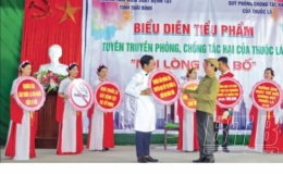Tổ chức thành công 8 buổi biểu diễn tiểu phẩm truyền thông về phòng, chống tác hại của thuốc lá
