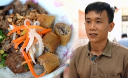 Quán bún thịt nướng bán hơn 1.000 phần mỗi ngày