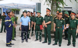 Kiểm tra công tác chuẩn bị diễn tập phòng thủ dân sự ứng phó bão mạnh, siêu bão và TKCN