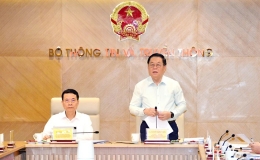 Đoàn Tiểu ban Văn kiện Đại hội XIV của Đảng làm việc với Ban cán sự đảng Bộ Thông tin và Truyền thông