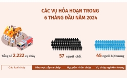 Các vụ hỏa hoạn trong 6 tháng đầu năm 2024
