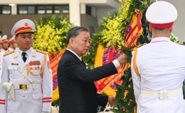 Lãnh đạo Đảng, Nhà nước và Mặt trận Tổ quốc viếng Tổng Bí thư Nguyễn Phú Trọng