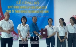 Tiền Hải: Thành lập Công đoàn cơ sở Công ty TNHH Hongxi Technology Việt Nam