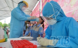Công ty TNHH CN Sheng Fang: Diễn tập phòng, chống dịch Covid-19