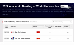 Hai trường đại học Việt Nam vào bảng xếp hạng ARWU 2021