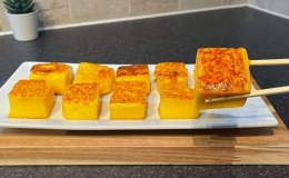 Làm pudding trứng sữa chiên ăn vặt tại nhà