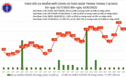 Ngày 10/8, thêm 2.010 ca mắc COVID-19 mới
