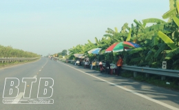 Cảnh báo vi phạm hành lang an toàn giao thông trên tuyến đường Thái Bình – Hà Nam