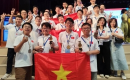Đoàn Việt Nam thắng lớn tại cuộc thi Olympic Toán học trẻ quốc tế
