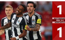 Kết quả bàn thắng Nottingham vs Newcastle: 1-1, pen 3-4 (Vòng 2 Cúp Liên đoàn Anh)