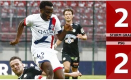 Kết quả bàn thắng Sturm Graz vs PSG: 2-2 (Giao hữu CLB 2024)