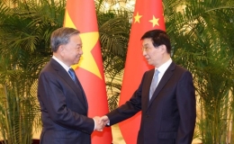 Tổng Bí thư, Chủ tịch nước Tô Lâm hội kiến Chủ tịch Chính hiệp toàn quốc Vương Hộ Ninh