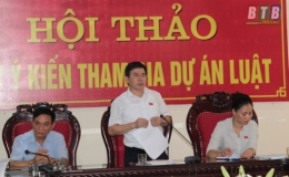 Đoàn đại biểu Quốc hội tỉnh lấy ý kiến tham gia vào một số dự thảo luật
