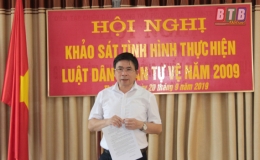 Khảo sát tình hình thực hiện Luật Dân quân tự vệ tại Ban CHQS thành phố Thái Bình