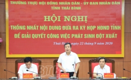 Kỳ họp giải quyết công việc phát sinh đột xuất của HĐND tỉnh dự kiến diễn ra chiều ngày 29/9