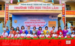 Trường Tiểu học Trần Lãm phát động phong trào “Nuôi lợn đất nhân đạo”