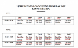 3 kênh truyền hình quốc gia phát sóng bài giảng lớp 1, lớp 2