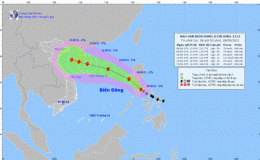 Tin bão gần biển Đông (Bão Conson) hồi 07h ngày 08/09/2021