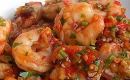 Tôm sốt tỏi ớt thơm ngon