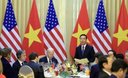 Chủ tịch nước Võ Văn Thưởng chủ trì tiệc chiêu đãi Tổng thống Hoa Kỳ Joe Biden
