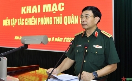 Đại tướng Phan Văn Giang dự khai mạc diễn tập tác chiến phòng thủ Quân khu 3