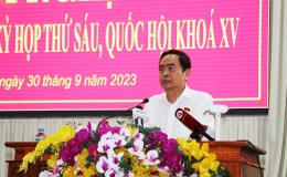 Phó Chủ tịch Thường trực Quốc hội Trần Thanh Mẫn tiếp xúc cử tri tại Hậu Giang